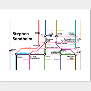 Stephen Sondheim Metro Subway Line - Horizontal Posters and Art